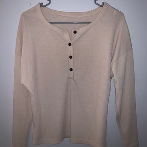 Cream buttoned sweater